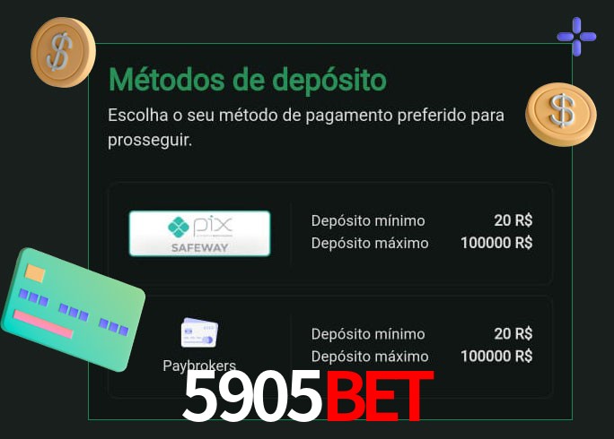 O cassino 5905bet oferece uma grande variedade de métodos de pagamento