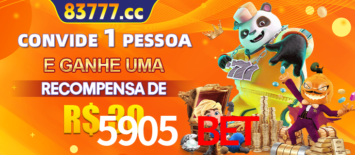 Banner institucional da 5905 BET sobre parceria de marcas e criação de uma marca de excelência, apresentando os mascotes de jogos populares como o Fortune Tiger.